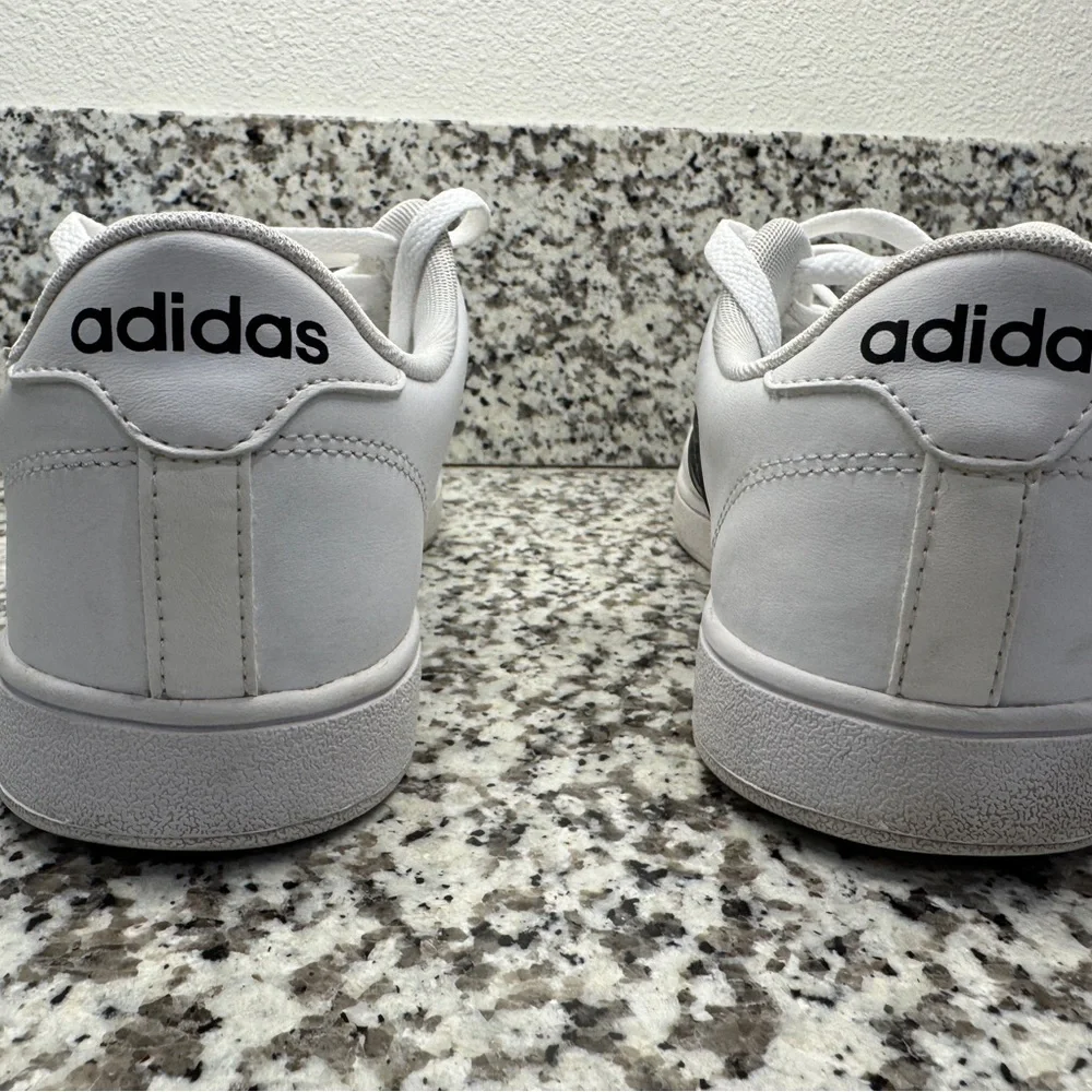 Adidas - White Baseline Sneakers with Black Stripes - Men’s 10.5